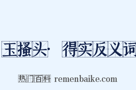 玉搔头·得实反义词是什么意思的图片